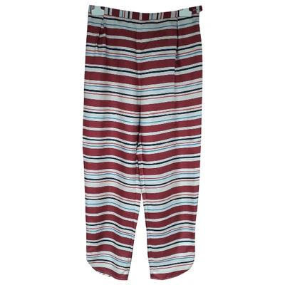 Pre-owned See By Chloé Silk Large Pants In Multicolour