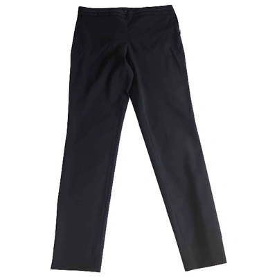 Pre-owned Emporio Armani Wool Slim Pants In Blue