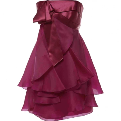 Pre-owned Marchesa Silk Mid-length Dress In Pink