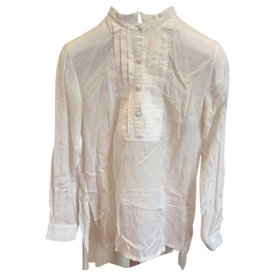 Pre-owned Antipodium Silk Blouse In White