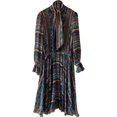 Pre-owned Philosophy Di Alberta Ferretti Silk Mid-length Dress In Multicolour