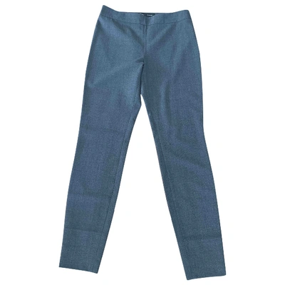 Pre-owned Proenza Schouler Wool Slim Pants In Grey