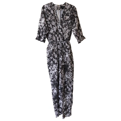 Pre-owned Saloni Linen Jumpsuit In Anthracite