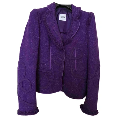 Pre-owned Moschino Cheap And Chic Wool Short Vest In Purple