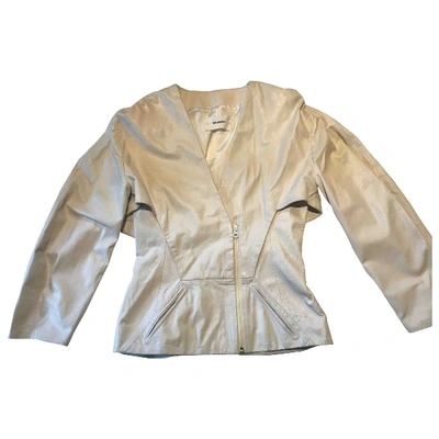 Pre-owned Chalayan Leather Jacket In Beige