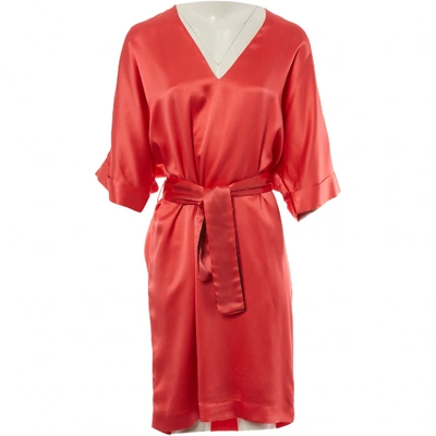 Pre-owned Fendi Silk Mid-length Dress In Pink