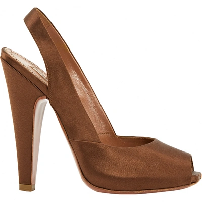Pre-owned Alaïa Cloth Heels In Brown