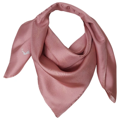 Pre-owned Trussardi Silk Neckerchief In Pink