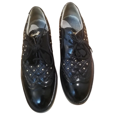 Pre-owned Cesare Paciotti Patent Leather Lace Ups In Black