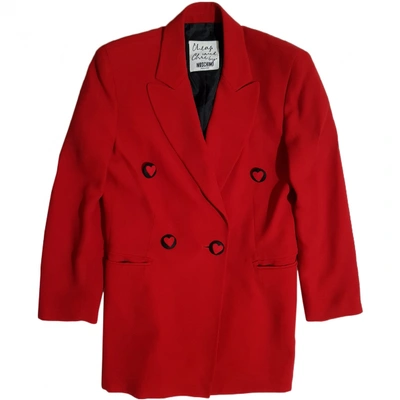 Pre-owned Moschino Cheap And Chic Silk Blazer In Red