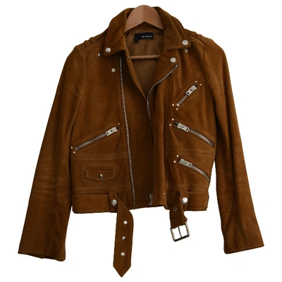 Pre-owned The Kooples Biker Jacket In Brown