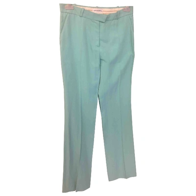 Pre-owned Mugler Cloth Chino Pants In Turquoise
