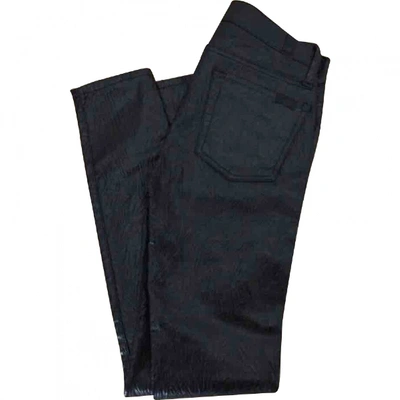 Pre-owned 7 For All Mankind Carot Pants In Black
