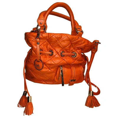 Pre-owned Lancel 1er Flirt Orange Leather Handbag
