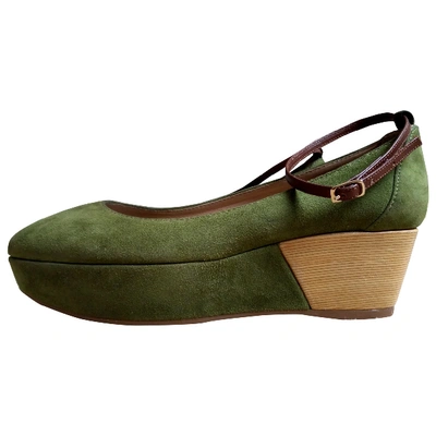 Pre-owned Tod's Heels In Green