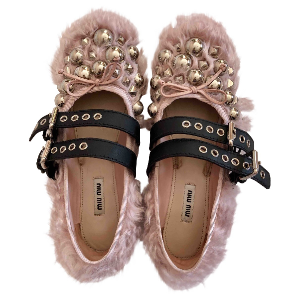 miu miu fur ballet flats