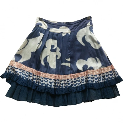 Pre-owned Stella Forest Silk Mid-length Skirt In Blue
