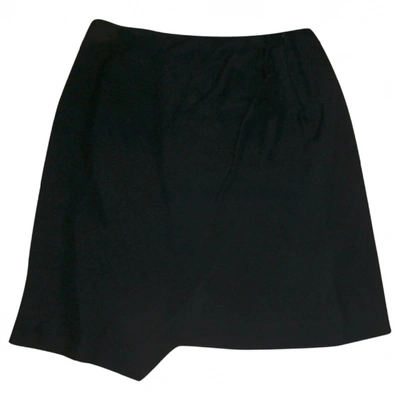 Pre-owned Emporio Armani Silk Skirt In Black