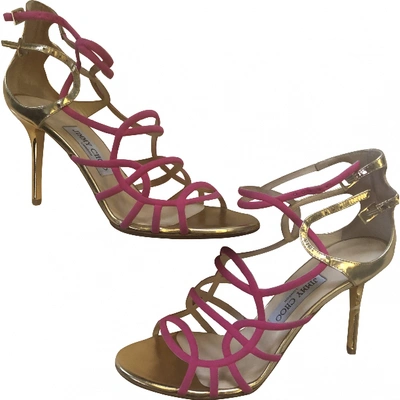 Pre-owned Jimmy Choo Gold Leather Sandals
