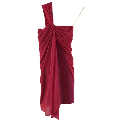 Pre-owned Halston Heritage Mini Dress In Pink