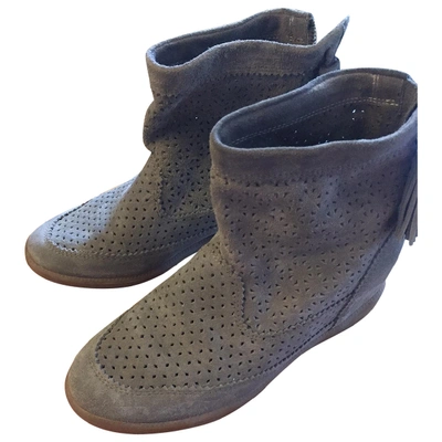 Pre-owned Isabel Marant Basley Mocassin Boots In Grey