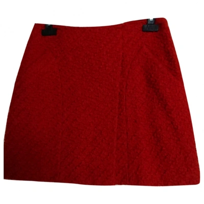 Pre-owned Cacharel Wool Mini Skirt In Red