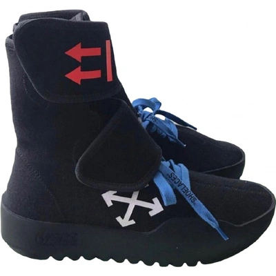 Pre-owned Off-white Cst-001 Moto Wrap  Black Cloth Trainers