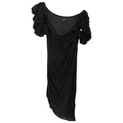 Pre-owned Just Cavalli Mid-length Dress In Black