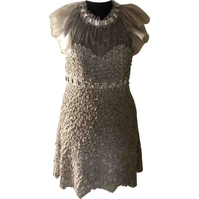 Pre-owned Jenny Packham Mid-length Dress In Beige
