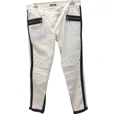 Pre-owned Balmain Slim Jeans In White
