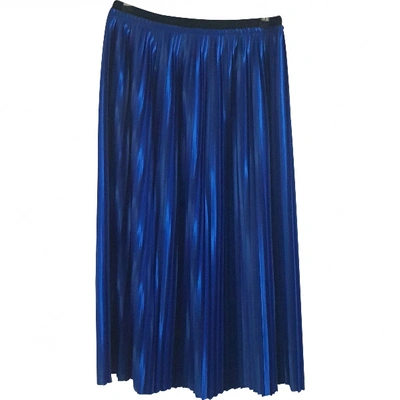 Pre-owned By Malene Birger Silk Mid-length Skirt In Blue