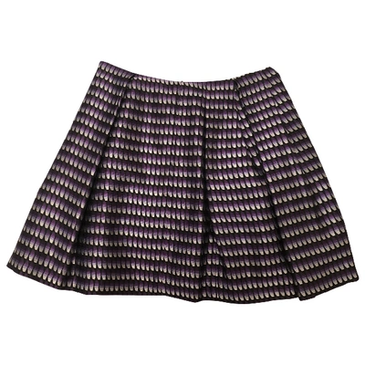 Pre-owned Tara Jarmon Mini Skirt In Purple