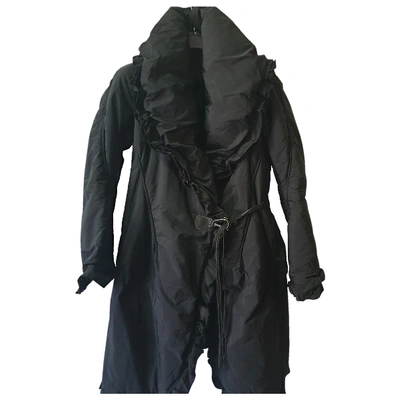 Pre-owned Ermanno Scervino Black Polyester Coat