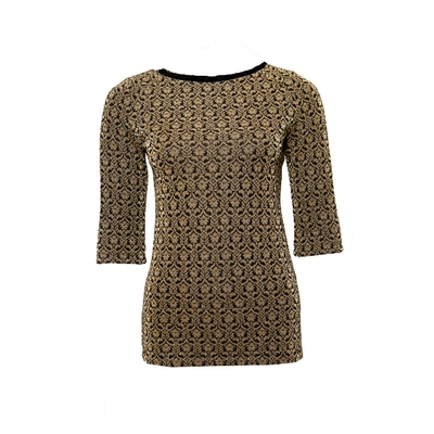 Pre-owned Patrizia Pepe Wool Top In Gold
