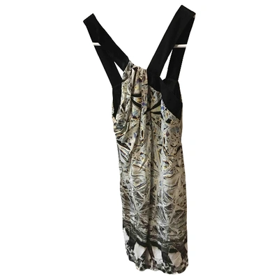 Pre-owned Roberto Cavalli Silk Mini Dress In Multicolour