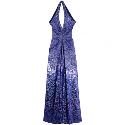 Pre-owned Jenny Packham Blue Silk Dress