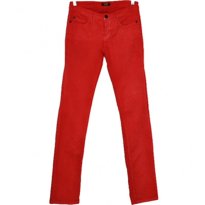 Pre-owned Costume National Slim Jeans In Red
