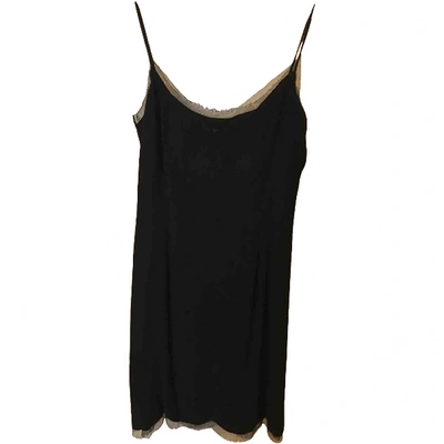Pre-owned Moschino Cheap And Chic Silk Mini Dress In Black