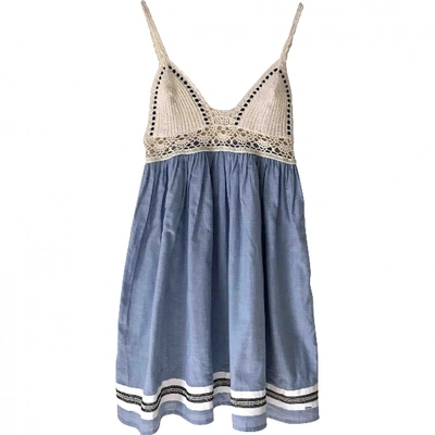 Pre-owned Tommy Hilfiger Mini Dress In Blue