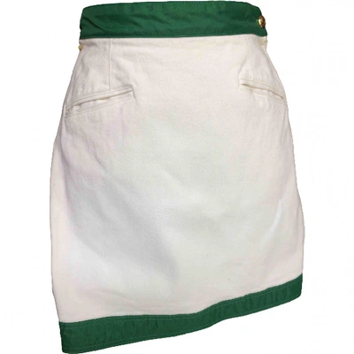 Pre-owned Moschino Cheap And Chic Mini Skirt In White