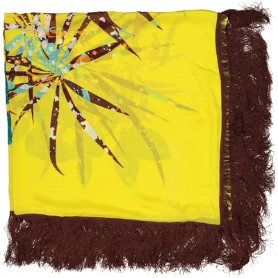 Pre-owned Missoni Silk Scarf In Yellow