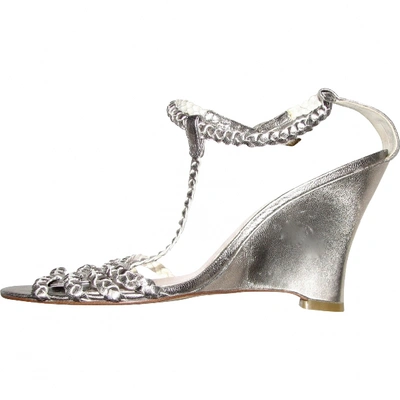 Pre-owned Whistles Leather Heels In Silver