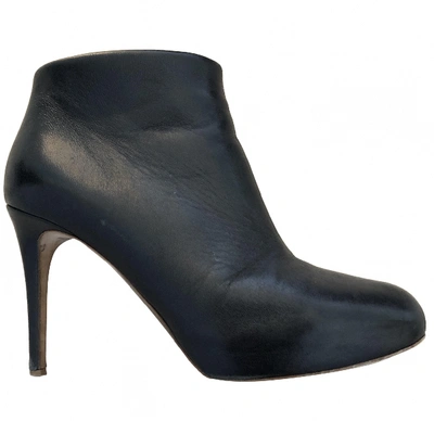 Pre-owned Rupert Sanderson Leather Ankle Boots In Black