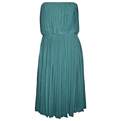 Pre-owned Halston Heritage Mid-length Dress In Green