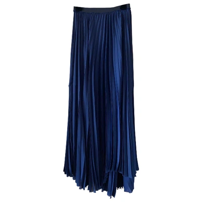 Pre-owned Enza Costa Maxi Skirt In Blue