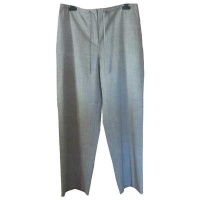 Pre-owned Cerruti 1881 Wool Large Pants In Grey