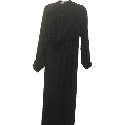 Pre-owned Vilshenko Velvet Maxi Dress In Black