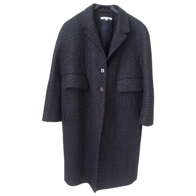 Pre-owned Carven Wool Coat In Anthracite