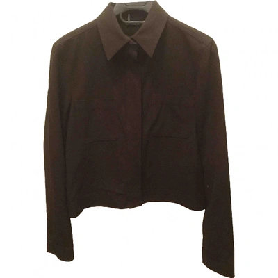 Pre-owned Trussardi Wool Short Vest In Brown