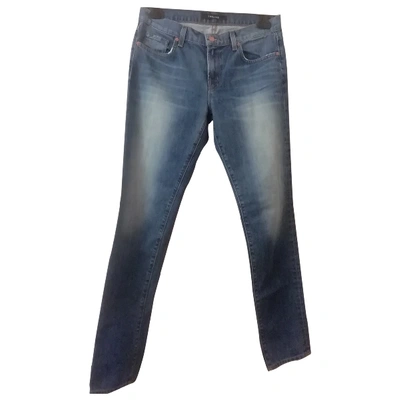 Pre-owned J Brand Straight Jeans In Blue
